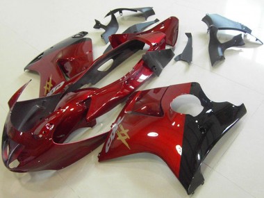 Cheap 1996-2007 Honda CBR1100XX Blackbird Motorcycle Fairings - Candy Red Glossy Black