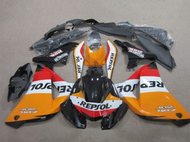 Cheap 2011-2016 Honda CBR125R Motorcycle Fairings - Orange White Red Glossy Black Repsol