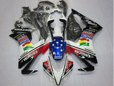 Cheap 2013-2015 Honda CBR500R Motorcycle Fairings - White Red Blue Glossy Black Star Carrera Lee DENSO EuroBet