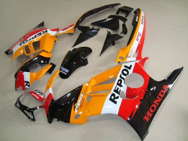 Cheap 1995-1996 Honda CBR600 F3 Motorcycle Fairings - Orange White Glossy Black Repsol