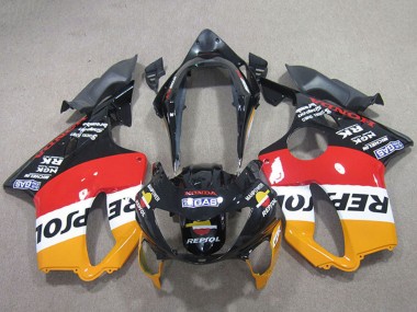 Cheap 1999-2000 Honda CBR600 F4 Motorcycle Fairings - Orange White Red Glossy Black Repsol