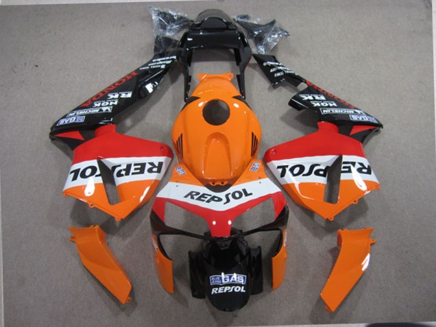 2003-2004 Honda CBR600RR Bike Fairings - Orange White Red Glossy Black Repsol