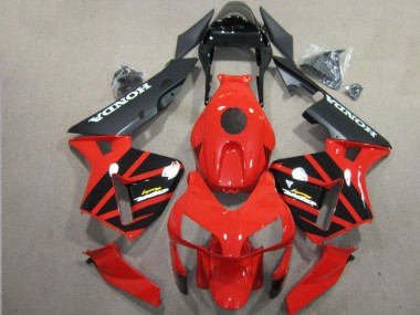 Cheap 2003-2004 Honda CBR600RR Motorcycle Fairing - Red Glossy Black Matte Black