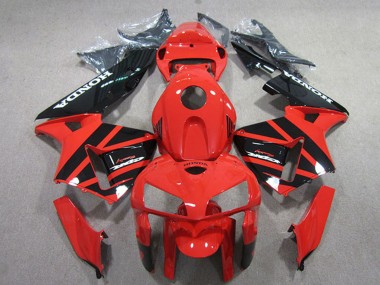 Cheap 2005-2006 Honda CBR600RR Motorcycle Fairings Kits - Red Black
