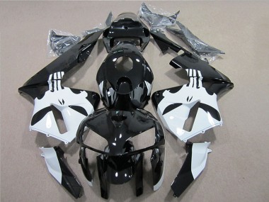 Cheap 2005-2006 Honda CBR600RR Motorcycle Fairing - Glossy Black White