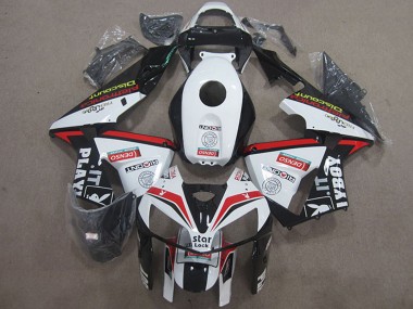 Cheap 2005-2006 Honda CBR600RR Motorcycle Fairings - White Red Black Star Lock Playboy