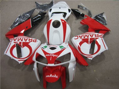 Cheap 2005-2006 Honda CBR600RR Motorcycle Fairings - White Red Black Pramac