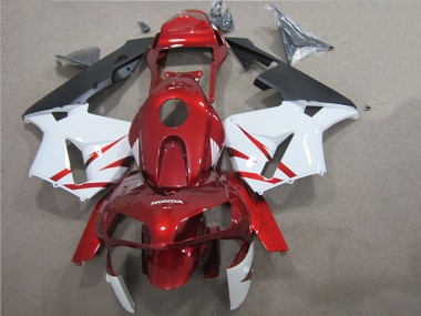 Cheap 2005-2006 Honda CBR600RR Bike Fairings - Red White Black
