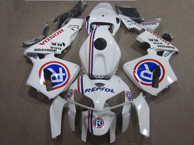 Cheap 2005-2006 Honda CBR600RR Motorcycle Fairings - White Blue Repsol