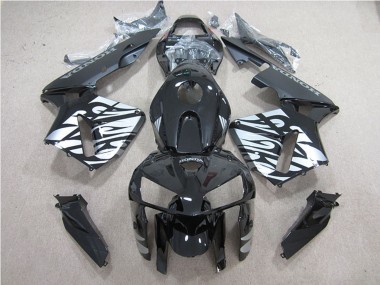 Cheap 2005-2006 Honda CBR600RR Motorcycle Fairing - Glossy Black Silver Flame