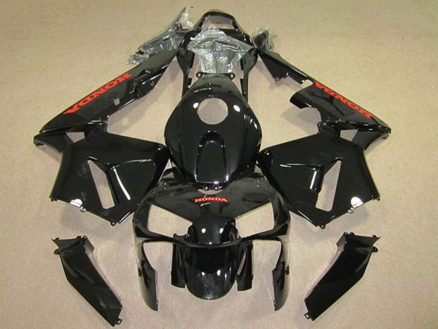 2005-2006 Honda CBR600RR Motorcycle Fairings - Glossy Black Red