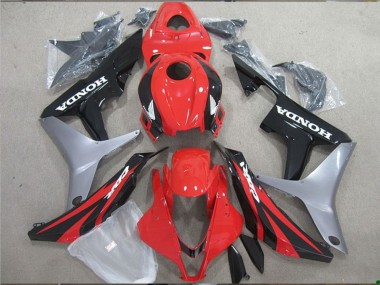 Cheap 2007-2008 Honda CBR600RR Motorcycle Fairing - Silver Red Glossy Black