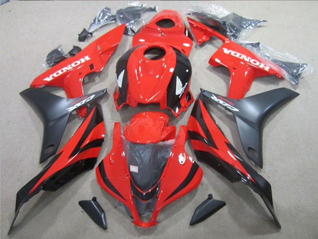 2007-2008 Honda CBR600RR Motorcycle Fairings - Red Glossy Black Matte Black