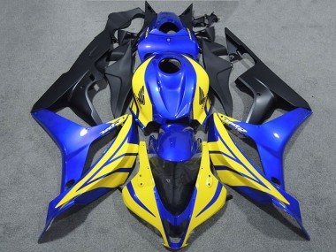 Cheap 2007-2008 Honda CBR600RR Motorcycle Fairings - Blue Yellow Matte Black