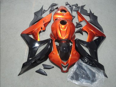 Cheap 2007-2008 Honda CBR600RR Motorcycle Fairings - Orange Glossy Black