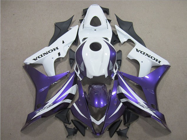 2007-2008 Honda CBR600RR Motorcycle Fairings - White Purple