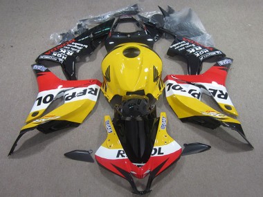 Cheap 2007-2008 Honda CBR600RR Motorcycle Fairings - Yellow White Red Glossy Black Repsol