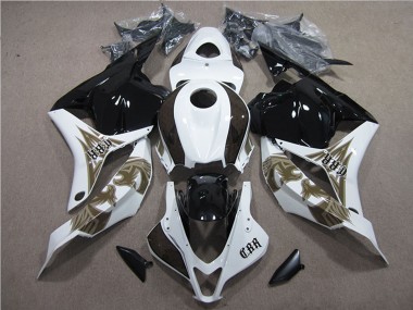 Cheap 2009-2012 Honda CBR600RR Motorcycle Fairings Kits - White Glossy Black