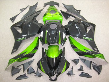Cheap 2009-2012 Honda CBR600RR Motorcycle Fairing - Green Glossy Black