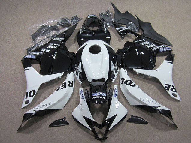 2009-2012 Honda CBR600RR Motorcycle Fairing Kits - White Glossy Black Repsol