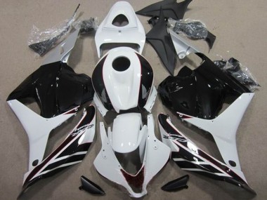 Cheap 2009-2012 Honda CBR600RR Motorcycle Fairing Kits - White Glossy Black