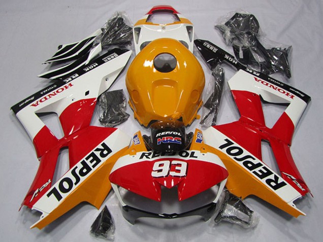 2013-2026 Honda CBR600RR Motorcycle Fairing - Orange White Red Glossy Black Repsol 93
