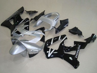 Cheap 2000-2001 Honda CBR900RR 929 Motorcycle Fairings - Silver Glossy Black