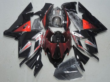 Cheap 2004-2005 Kawasaki ZX10R Motorcycle Fairings - Black Red