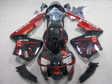 Cheap 2004-2005 Kawasaki ZX10R Motorcycle Fairings - Black Red Racardi