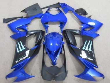 Cheap 2008-2010 Kawasaki ZX10R Motorcycle Fairings - Blue Black Monster
