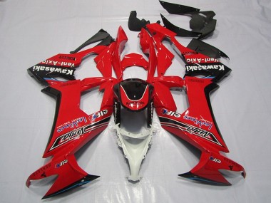 Cheap 2008-2010 Kawasaki ZX10R Motorcycle Fairings - Red Glossy Black Elf Vent-Axia