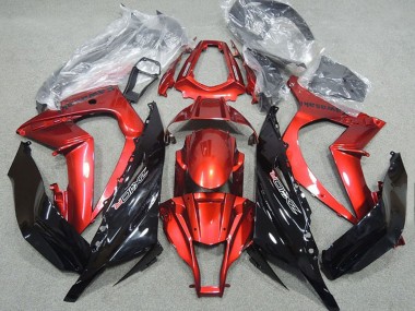 Cheap 2011-2015 Kawasaki ZX10R Motorcycle Fairing - Red Glossy Black