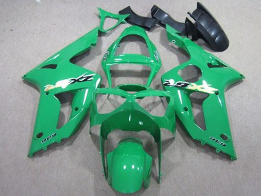 Cheap 2003-2004 Kawasaki ZX6R Motorcycle Fairing Kits - Green