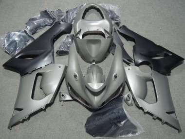 Cheap 2005-2006 Kawasaki ZX6R Motorcycle Fairings - Grey Matte Black
