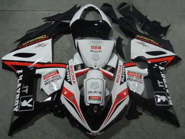 Cheap 2005-2006 Kawasaki ZX6R Motorcycle Fairings - White Black Red Rizoma Playboy