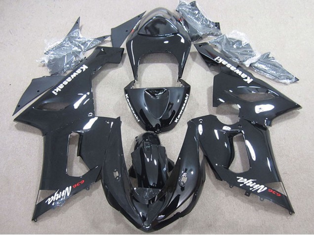 2005-2006 Kawasaki ZX6R Motorcycle Fairing - Glossy Black