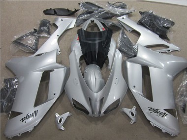 Cheap 2007-2008 Kawasaki ZX6R Motorcycle Fairings - Silver