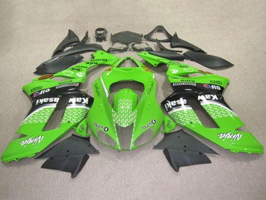 Cheap 2007-2008 Kawasaki ZX6R Motorcycle Fairings - Green Touch4 4