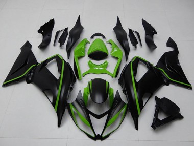 Cheap 2013-2018 Kawasaki ZX6R Motorcycle Fairings - Green Matte Black