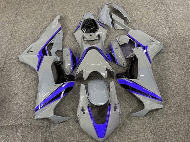 Cheap 2017-2023 Honda CBR1000RR Motorcycle Fairings - Nardo Grey with Blue Stripe