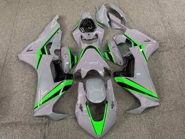 Cheap 2017-2023 Honda CBR1000RR Motorcycle Fairings - Nardo Grey with Green Stripe