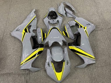 Cheap 2017-2023 Honda CBR1000RR Motorcycle Fairings - Nardo Grey with Yellow Stripe