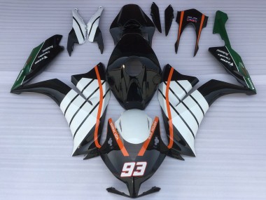 Cheap 2012-2016 Honda CBR1000RR Motorcycle Fairings - White Orange Glossy Black Baracuda 93