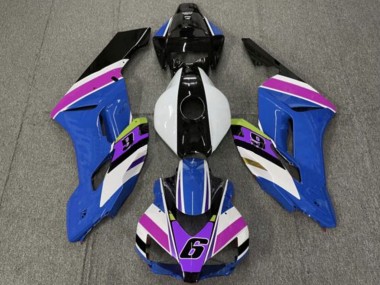 Cheap 2004-2005 Honda CBR1000RR Motorcycle Fairings - White Blue Purple Yellow Glossy Black 6