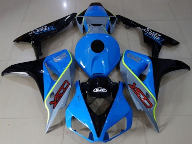 Cheap 2006-2007 Honda CBR1000RR Motorcycle Fairings - Blue Yellow Glossy Black Custom CBR