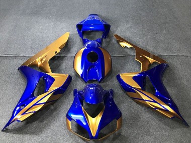 Cheap 2006-2007 Honda CBR1000RR Motorcycle Fairings - Gold Blue