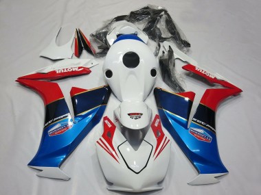 Cheap 2012-2016 Honda CBR1000RR Motorcycle Fairings - White Red Blue Motul