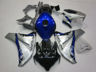 Cheap 2006-2007 Honda CBR1000RR Motorcycle Fairings - Silver Blue Glossy Black TBR
