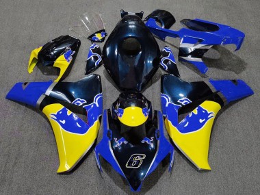 Cheap 2008-2011 Honda CBR1000RR Motorcycle Fairing - Dark Blue Yellow Red Bull