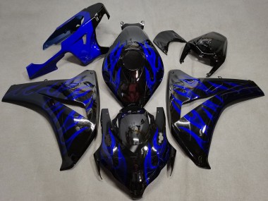 Cheap 2008-2011 Honda CBR1000RR Motorcycle Fairings - Glossy Black Blue Flame